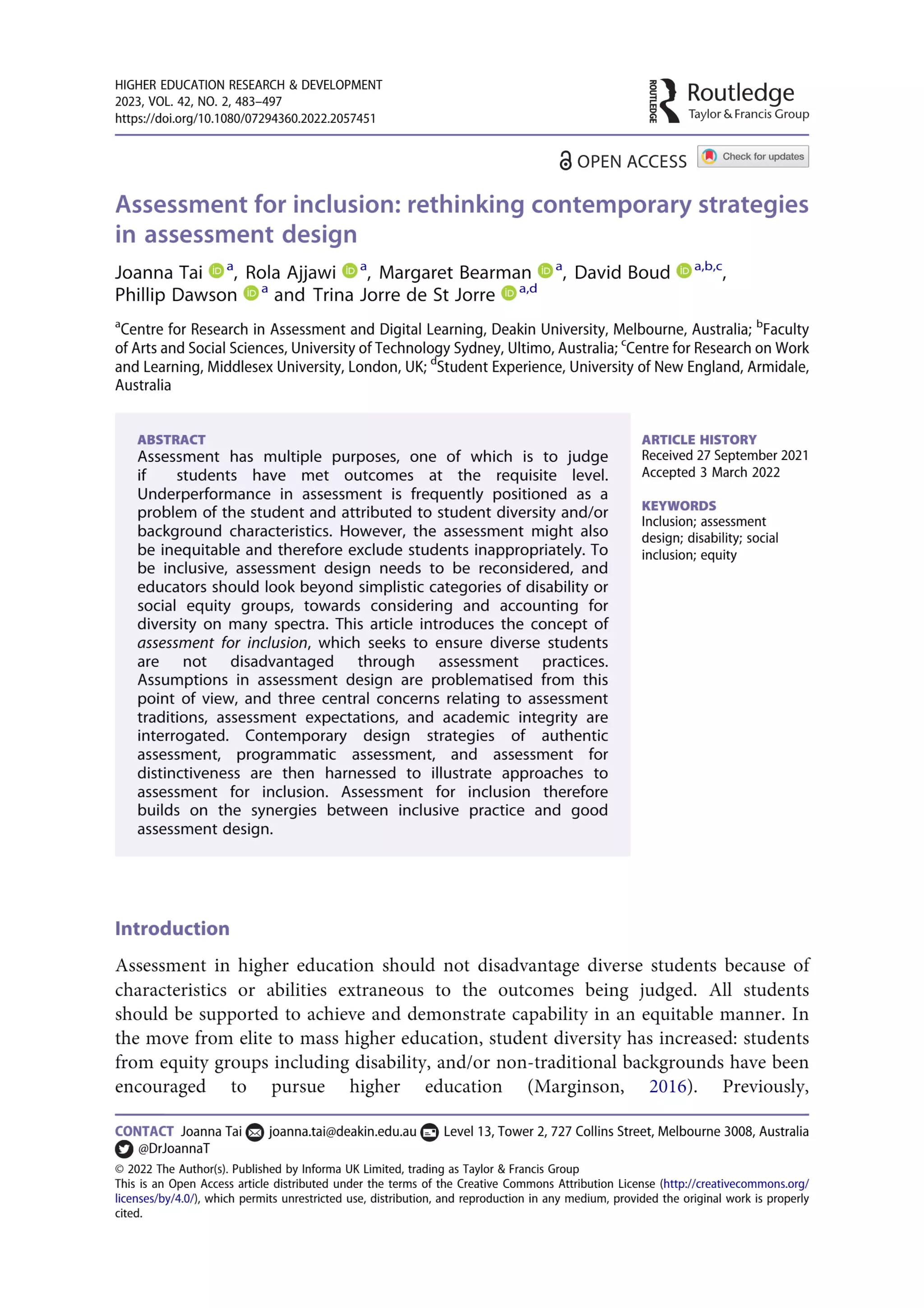 1_Assessment for inclusion_ rethinking contemporary strategies in ...