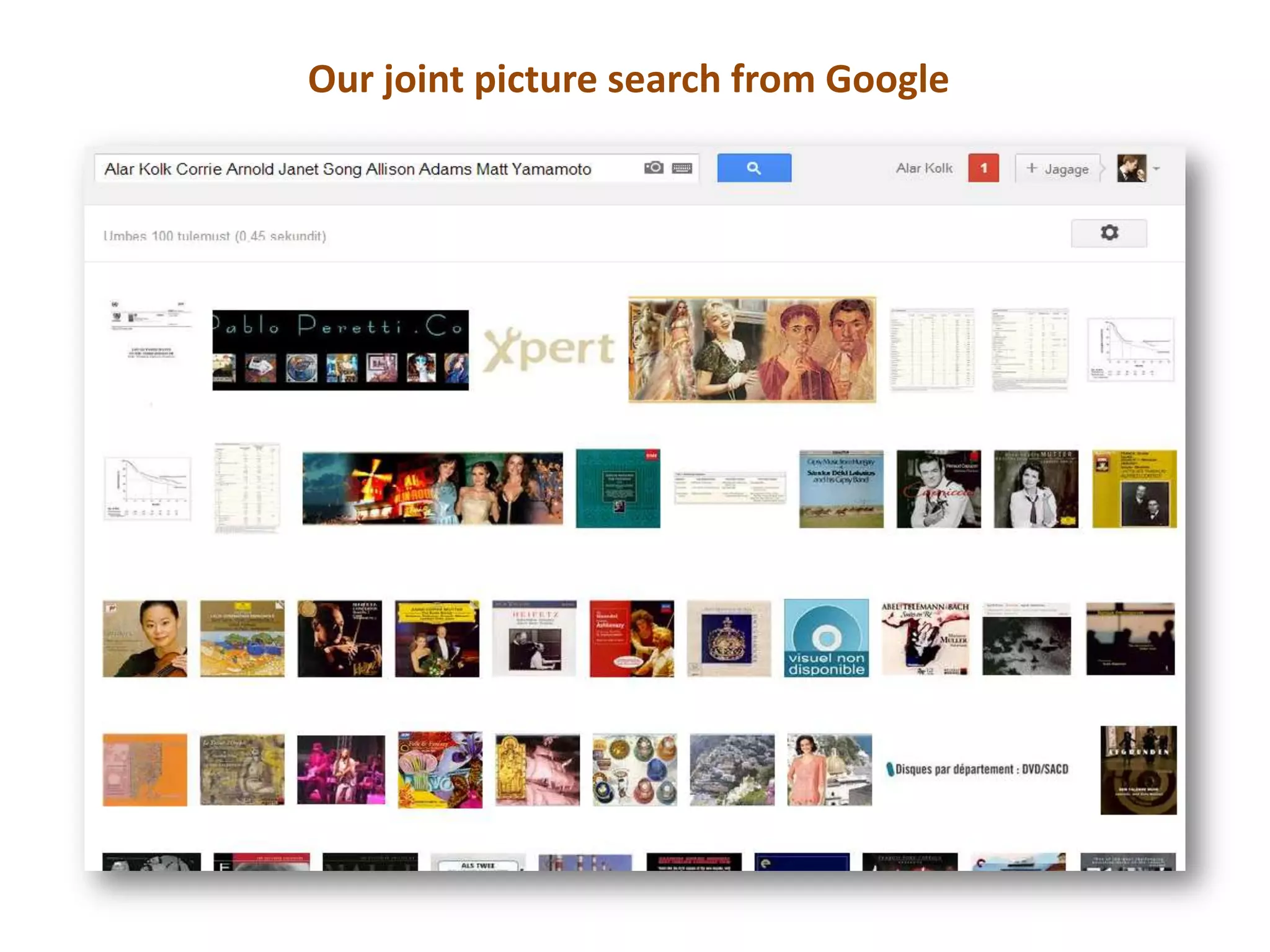 Our joint picture search from Google