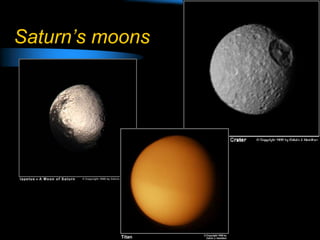 Saturn’s moons
 