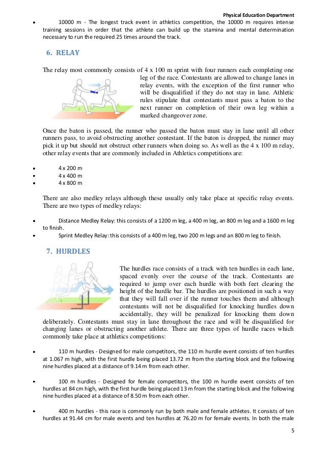 1 athletics track events, field events & road events (2)