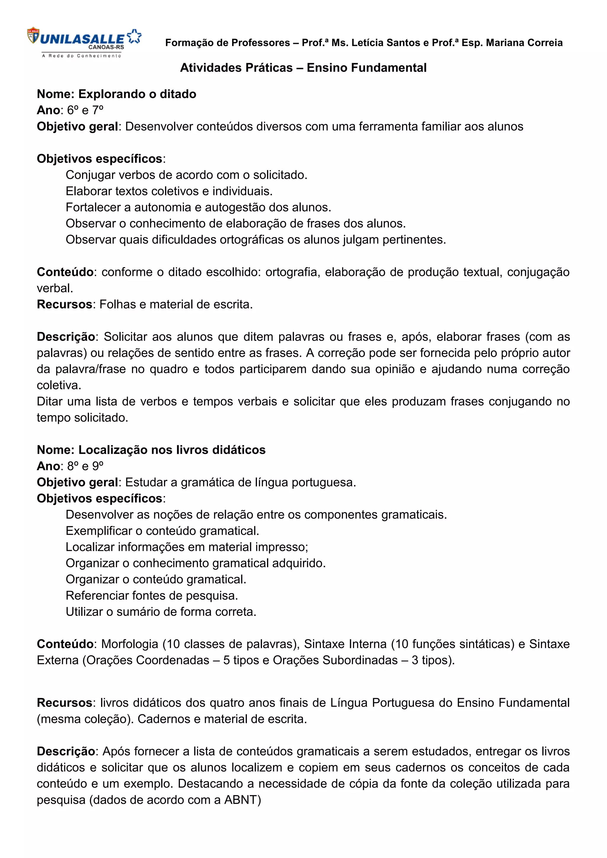 1 atividades práticas | PDF