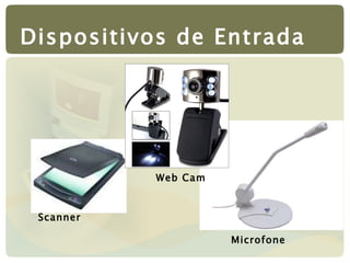 Dispositivos de Entrada Microfone Scanner Web Cam 