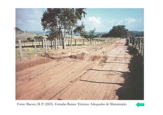 Fonte: Baesso, D. P. (2003). Estradas Rurais: Técnicas Adequadas de Manutenção
 