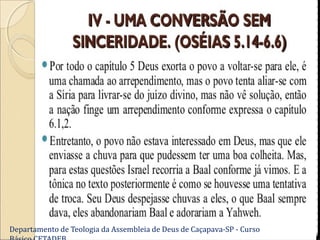 Departamento de Teologia da Assembleia de Deus de Caçapava-SP - Curso
 