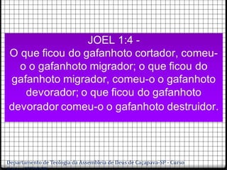 Departamento de Teologia da Assembleia de Deus de Caçapava-SP - Curso
 