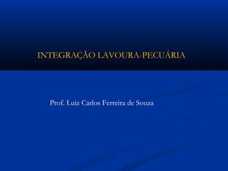 INTEGRAÇÃO LAVOURA-PECUÁRIA
Prof. Luiz Carlos Ferreira de Souza
 