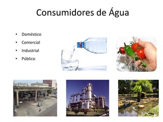 Consumidores de Água
• Doméstico
• Comercial
• Industrial
• Público
• Público
5
 