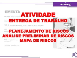 1ª Aula Análise de Riscos, Segurança do Trabalho | PPTX