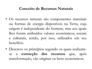 Economia dos Recursos Naturais e Ambiente: Conceitos, Correntes e ...
