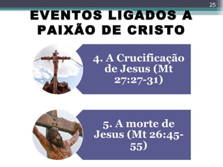EVENTOS LIGADOS A
PAIXÃO DE CRISTO
25
 