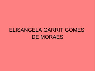 ELISANGELA GARRIT GOMES  DE MORAES 