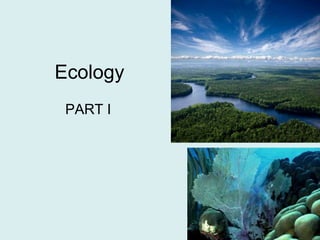 Ecology
PART I
 