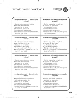 159
U7
Prueba de Lenguaje y Comunicación
Unidad 7
• Escribir respuestas completas.
• Dictado de oraciones.
• Lectura de un texto.
• Completar oraciones.
• Comprensión de lectura.
• Palabras de vocabulario trabajadas
durante la unidad.
Prueba de Lenguaje y Comunicación
Unidad 7
• Escribir respuestas completas.
• Dictado de oraciones.
• Lectura de un texto.
• Completar oraciones.
• Comprensión de lectura.
• Palabras de vocabulario trabajadas
durante la unidad.
Prueba de Lenguaje y Comunicación
Unidad 7
• Escribir respuestas completas.
• Dictado de oraciones.
• Lectura de un texto.
• Completar oraciones.
• Comprensión de lectura.
• Palabras de vocabulario trabajadas
durante la unidad.
Prueba de Lenguaje y Comunicación
Unidad 7
• Escribir respuestas completas.
• Dictado de oraciones.
• Lectura de un texto.
• Completar oraciones.
• Comprensión de lectura.
• Palabras de vocabulario trabajadas
durante la unidad.
Prueba de Lenguaje y Comunicación
Unidad 7
• Escribir respuestas completas.
• Dictado de oraciones.
• Lectura de un texto.
• Completar oraciones.
• Comprensión de lectura.
• Palabras de vocabulario trabajadas
durante la unidad.
Prueba de Lenguaje y Comunicación
Unidad 7
• Escribir respuestas completas.
• Dictado de oraciones.
• Lectura de un texto.
• Completar oraciones.
• Comprensión de lectura.
• Palabras de vocabulario trabajadas
durante la unidad.
Prueba de Lenguaje y Comunicación
Unidad 7
• Escribir respuestas completas.
• Dictado de oraciones.
• Lectura de un texto.
• Completar oraciones.
• Comprensión de lectura.
• Palabras de vocabulario trabajadas
durante la unidad.
Prueba de Lenguaje y Comunicación
Unidad 7
• Escribir respuestas completas.
• Dictado de oraciones.
• Lectura de un texto.
• Completar oraciones.
• Comprensión de lectura.
• Palabras de vocabulario trabajadas
durante la unidad.
Temario prueba de unidad 7 Nº 10
MATERIAL COMPLEMENTARIO-p.indb 159 09-05-19 5:28 p.m.
 