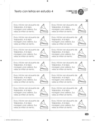U5
63
Eva y Víctor van al puerto de
Valparaíso. A lo lejos
navegan unos veleros. Sus
velas se inflan al viento.
Eva y Víctor van al puerto de
Valparaíso. A lo lejos
navegan unos veleros. Sus
velas se inflan al viento.
Eva y Víctor van al puerto de
Valparaíso. A lo lejos
navegan unos veleros. Sus
velas se inflan al viento.
Eva y Víctor van al puerto de
Valparaíso. A lo lejos
navegan unos veleros. Sus
velas se inflan al viento.
Eva y Víctor van al puerto de
Valparaíso. A lo lejos
navegan unos veleros. Sus
velas se inflan al viento.
Eva y Víctor van al puerto de
Valparaíso. A lo lejos
navegan unos veleros. Sus
velas se inflan al viento.
Eva y Víctor van al puerto de
Valparaíso. A lo lejos
navegan unos veleros. Sus
velas se inflan al viento.
Eva y Víctor van al puerto de
Valparaíso. A lo lejos
navegan unos veleros. Sus
velas se inflan al viento.
Eva y Víctor van al puerto de
Valparaíso. A lo lejos
navegan unos veleros. Sus
velas se inflan al viento.
Eva y Víctor van al puerto de
Valparaíso. A lo lejos
navegan unos veleros. Sus
velas se inflan al viento.
Eva y Víctor van al puerto de
Valparaíso. A lo lejos
navegan unos veleros. Sus
velas se inflan al viento.
Eva y Víctor van al puerto de
Valparaíso. A lo lejos
navegan unos veleros. Sus
velas se inflan al viento.
Eva y Víctor van al puerto de
Valparaíso. A lo lejos
navegan unos veleros. Sus
velas se inflan al viento.
Eva y Víctor van al puerto de
Valparaíso. A lo lejos
navegan unos veleros. Sus
velas se inflan al viento.
Texto con letras en estudio 4 Nº 11
MATERIAL COMPLEMENTARIO-p.indb 63 09-05-19 5:27 p.m.
 