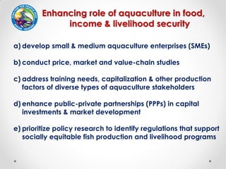 Fisheries sub-sector example