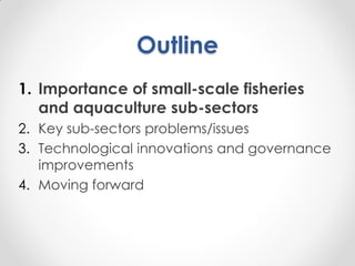 Fisheries sub-sector example