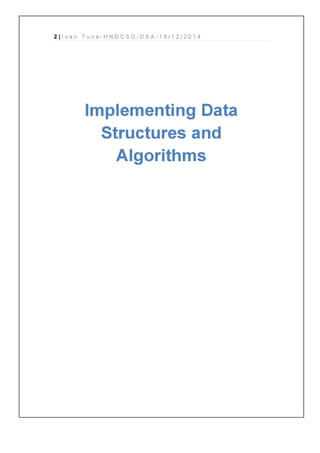 Implementing Data Structures and Algorithms | PDF