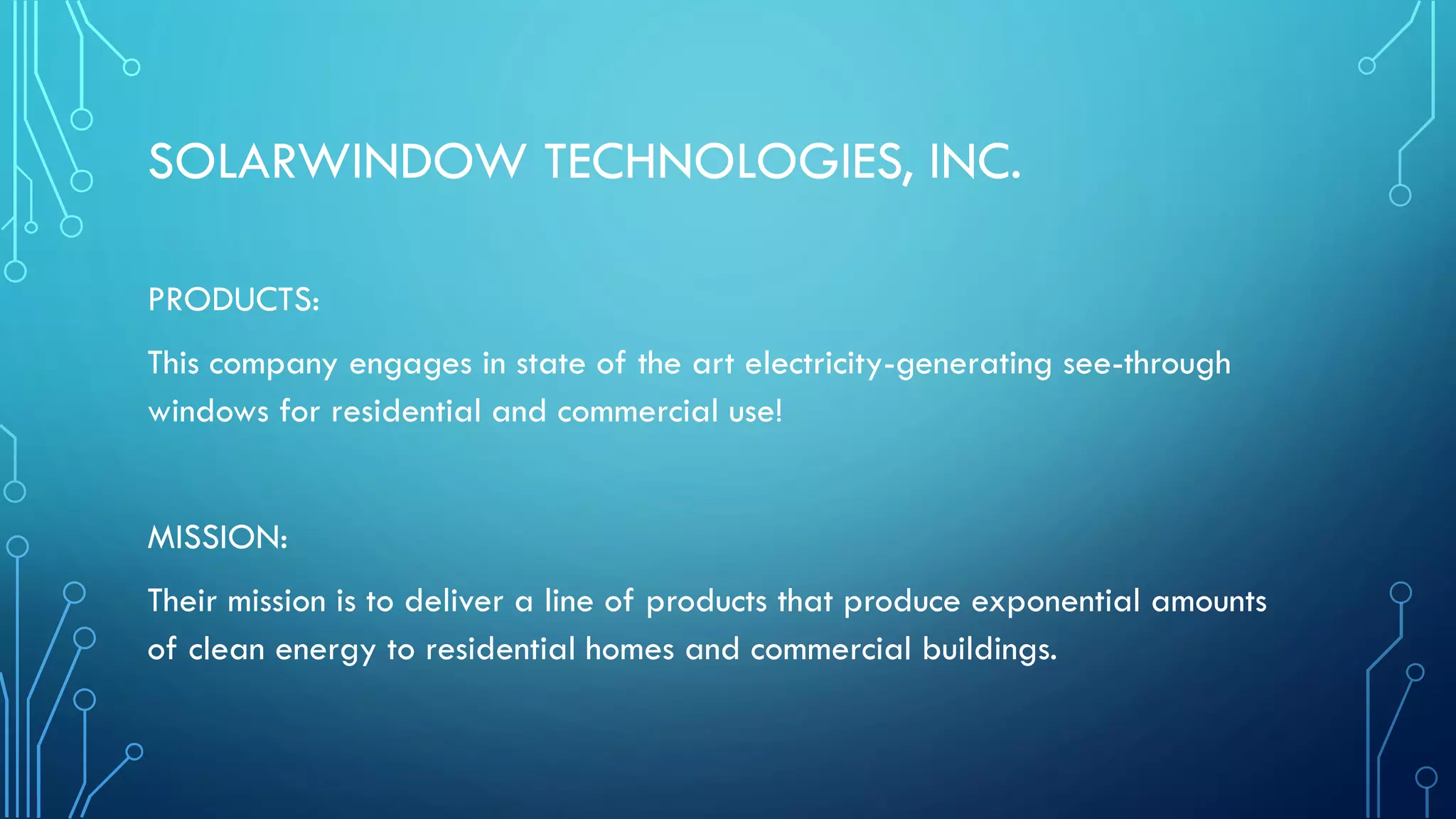 SolarWindow Technologies, Inc Hunter M. White PPT