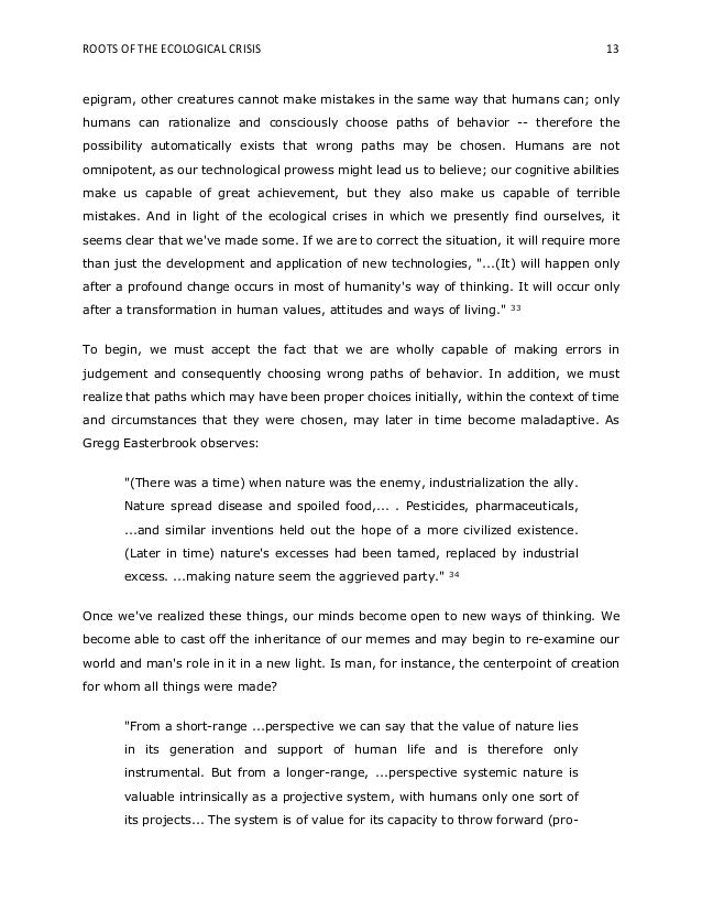 Ecological crisis essay