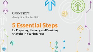 Analytics Starter Kit
for Preparing, Planning and Providing
Analytics in Your Business
5 Essential Steps
 