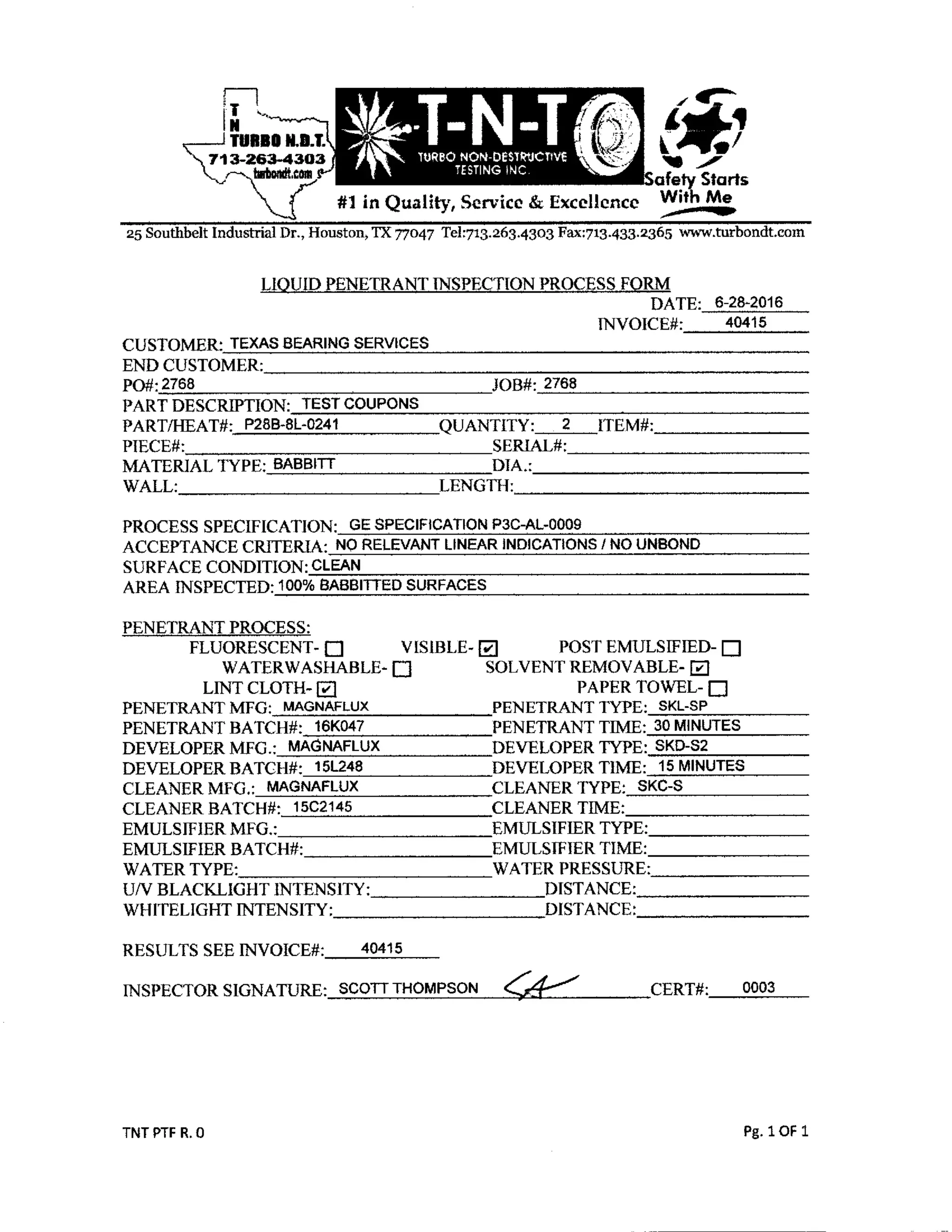 GTAW Qualification - Michael Gartee