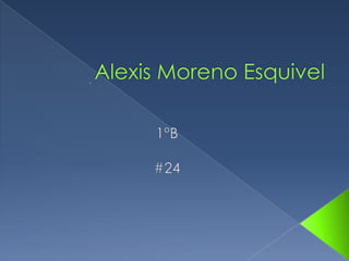 Alexis Moreno Esquivel 1°B  #24 