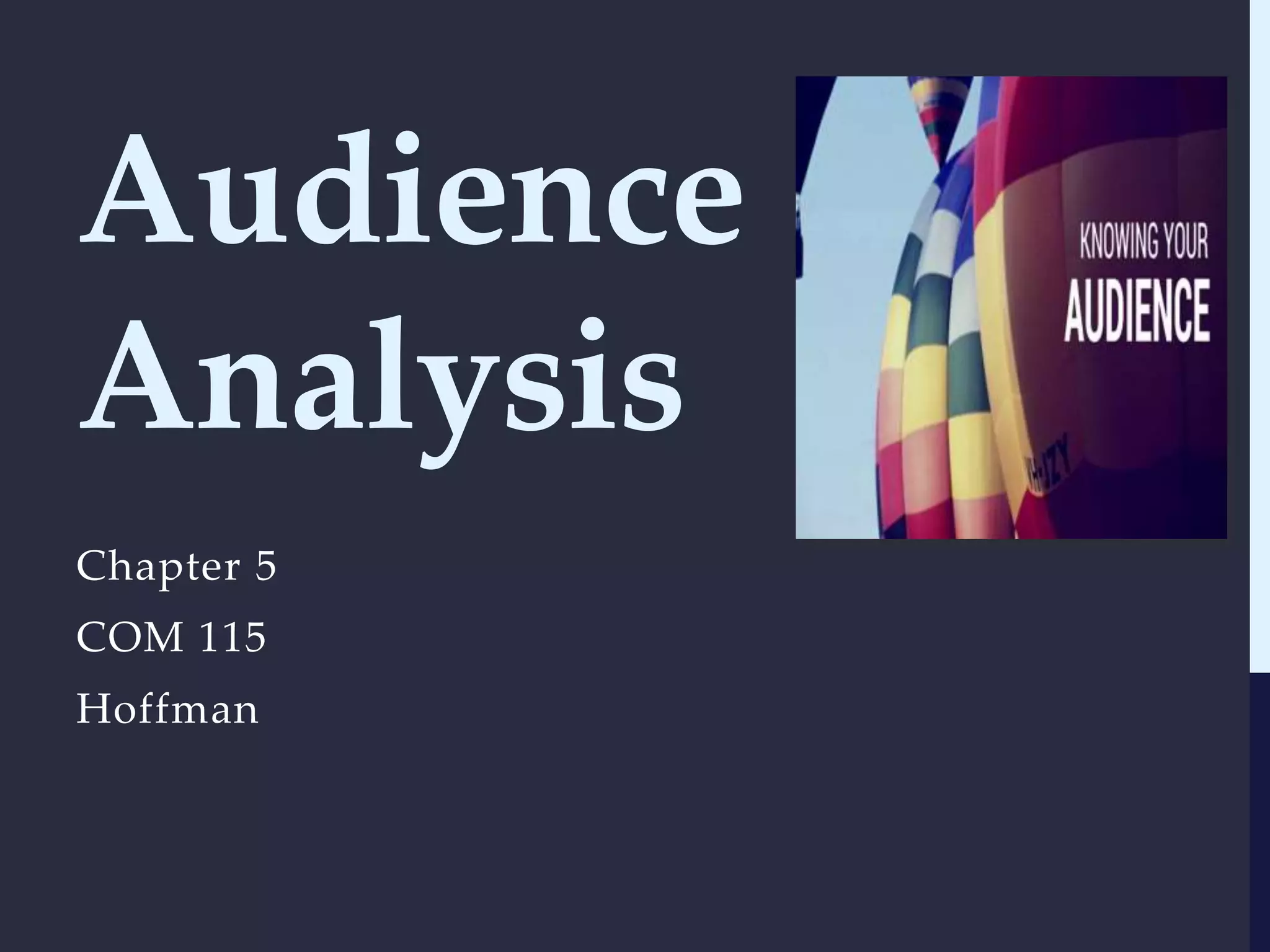 audiences chapter 5 com 115 PPT