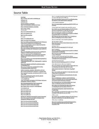 Real Estate Review
Real Estate Review E Fall 2014
© 2014 Thomson Reuters
14
 