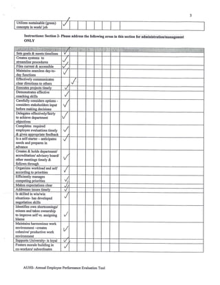 Annual Employee Performance Eval.