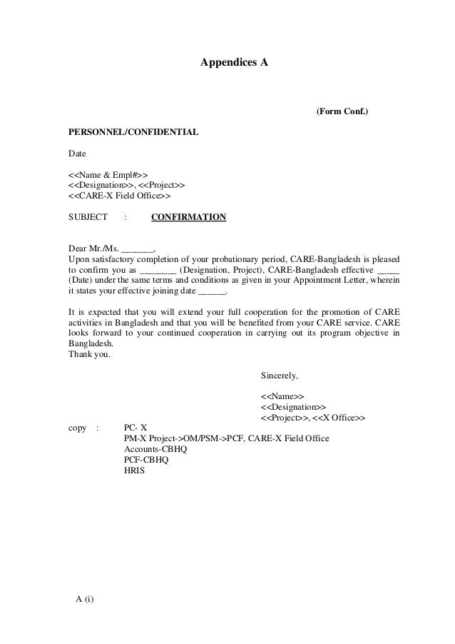 thank you letter after probation period thank you letter after probation period