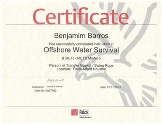 Offshore Water Survival 