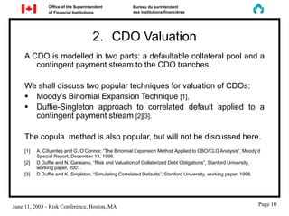 Cdo Risk Chart RISK2003_Part1&2_Slides_v2b | PDF