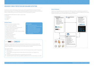 INFORMATION SECURITY | CAPABILITY STATEMENT | 15
Advanced Threat Protection and Malware Detection
Si defends our customer networks against threats by using a market leading Next Generation Intrusion Prevention
System and deep integration into our SIEM platform (Powered by LogRhythm) to provide multi-dimensional behavioural
analytics, extended visibility and continuous monitoring for real-time threat detection  response.
The Next Generation Firewalls which we support or supply include:
•	 Palo Alto
•	 Cisco Sourcefire
•	 ThreatTrack
•	 Fortinet
Summary Features
The feature set summary is provided as follows:
•	 24 x 7 monitoring  management
•	 Real time incident response system
•	 Advanced malware protection  next generation IPS
•	 Packet level forensics and sandboxing
•	 Network behaviour analysis
•	 Integration with our next Gen SIEM for behavioural analytics
•	 Behavioural whitelisting
•	 Statistical baselining
•	 Real-time threat management
•	 Continuous Compliance
•	 Host  network forensics
•	 Real-time contextual awareness
Use case 
LogRhythm incorporates Next Gen FW security and advanced malware protection via the secure eStreamer API
and correlates it against other security device and machine logs to deliver multi-dimensional behavioural analytics,
extended visibility and continuous monitoring for real-time threat detection  response.
The integration provides:
•	 Deeper visibility and contextual awareness into network events with advanced correlation to deliver enterprise-wide
threat detection
•	 Threat intelligence to help detect advanced malware attacks and realize the extent of the outbreak for fast
remediation
•	 Automated action against advanced persistent threats (APT) and zero-day attacks
•	 Unparalleled expertise through Si SOC Team, LogRhythm LabsTM and Sourcefire’s Vulnerability Research Team (VRT)
Service benefits:
•	 No Capex investment required
•	 Detect advanced malware and realize outbreak
extents for fast remediation
•	 Automated and immediate action against
threats such as APT and zero-day attacks
•	 Multi-dimensional behavioural analytics
•	 24 x 7 monitoring + real time event
contextualization
Service Architecture
Si partners with leading Next Generation Firewall vendors (Palo Alto, Sourcefire or ThreatTrack) to incorporate their
advanced threat detection technology and sandboxing with our SIEM platform (Powered by LogRhythm) and correlates
it against other security devices and machine data throughout the IT environment.
Advanced Threat Protection and Malware Detection
 