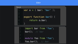 ES6+
foo.js
 