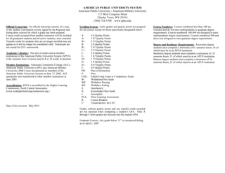 2016 APUS Official Transcript | PDF