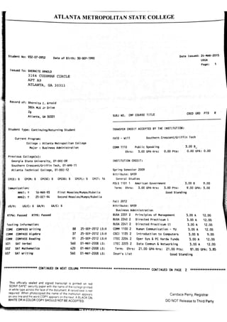 AMSC Transcript | PDF