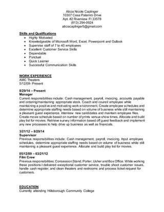 Alicia Resume PDF - Alicia Resume 1 320 