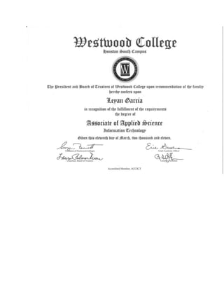 Westwood Diploma