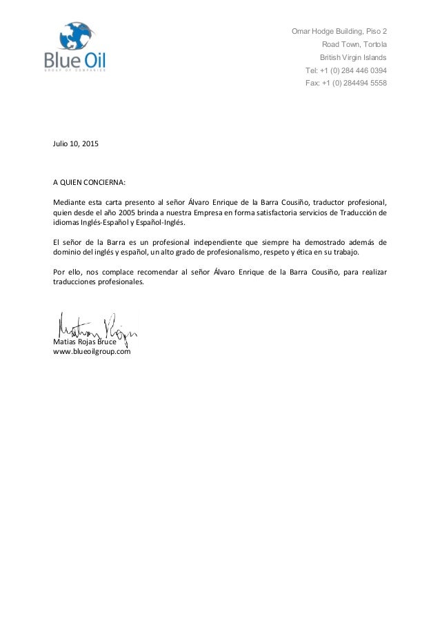 Carta recomendación AlvaroDLBarraBlue Oil Group-signed