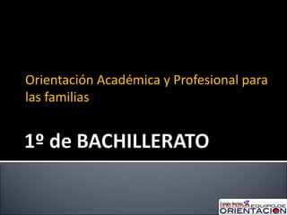 Orientación Académica y Profesional para las familias 