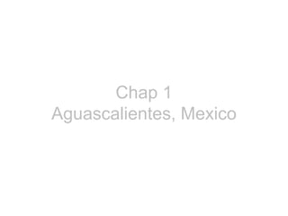 Chap 1
Aguascalientes, Mexico
 