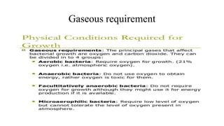 Gaseous requirement