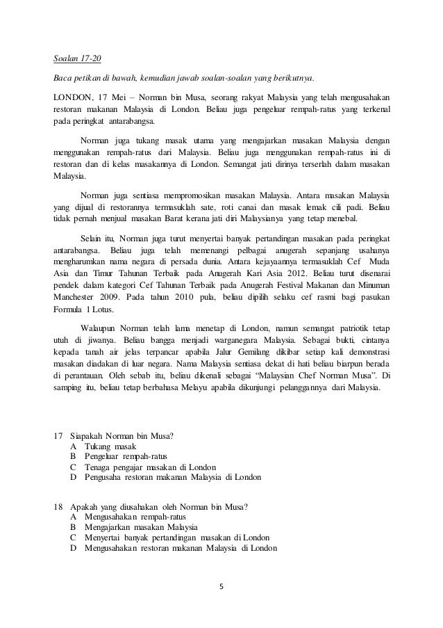 1 bahasa melayu pemahaman cemerlang