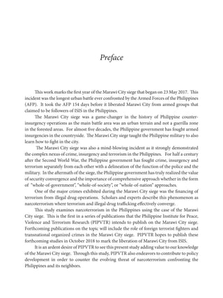 Marawi City Siege and Threats of Narcoterrorism in the Philippines | PDF