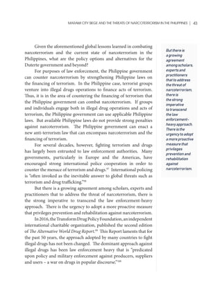 Marawi City Siege and Threats of Narcoterrorism in the Philippines | PDF