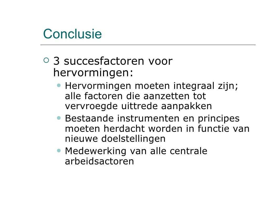 Vervroegde uittreding in België een ommekeer in zicht?