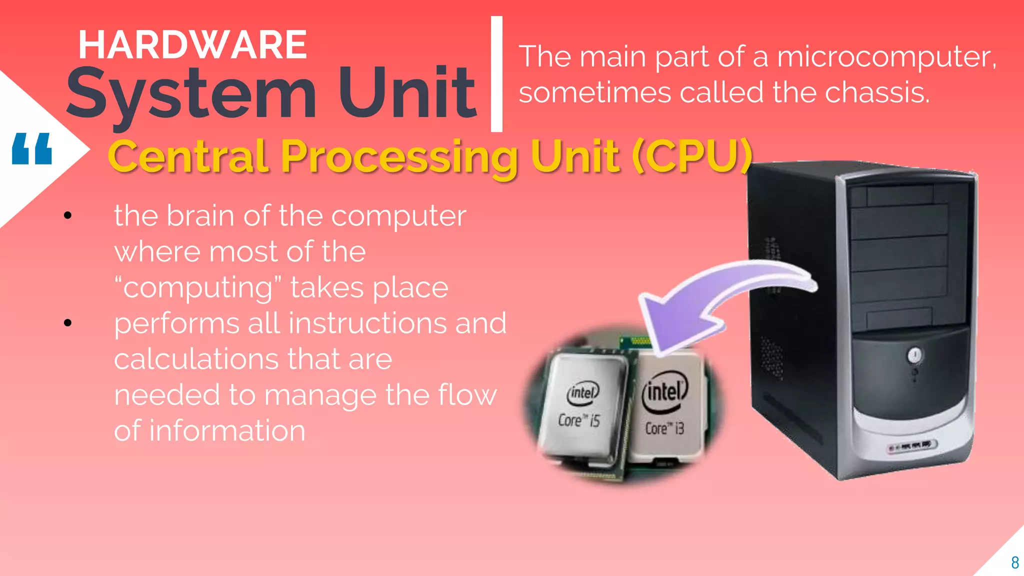 Introduction to Basic Computer System | PPTX | Computer Peripherals ...