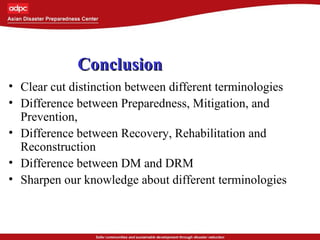 DRR basic concepts and terminologies of disaster risk reduction DRR | PPT