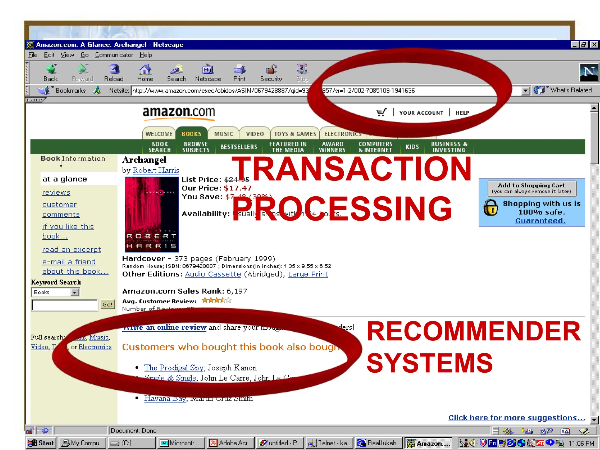 Dr. Thomas Tran CSI 5389 (E-Commerce Technologies) 4
RECOMMENDER
SYSTEMS
TRANSACTION
PROCESSING
 
