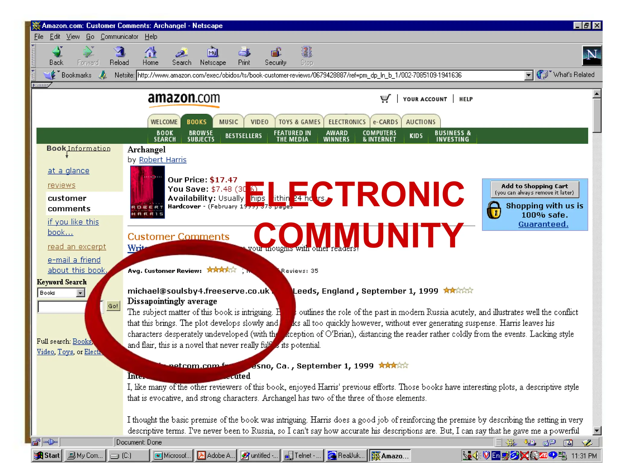Dr. Thomas Tran CSI 5389 (E-Commerce Technologies) 5
ELECTRONIC
COMMUNITY
 
